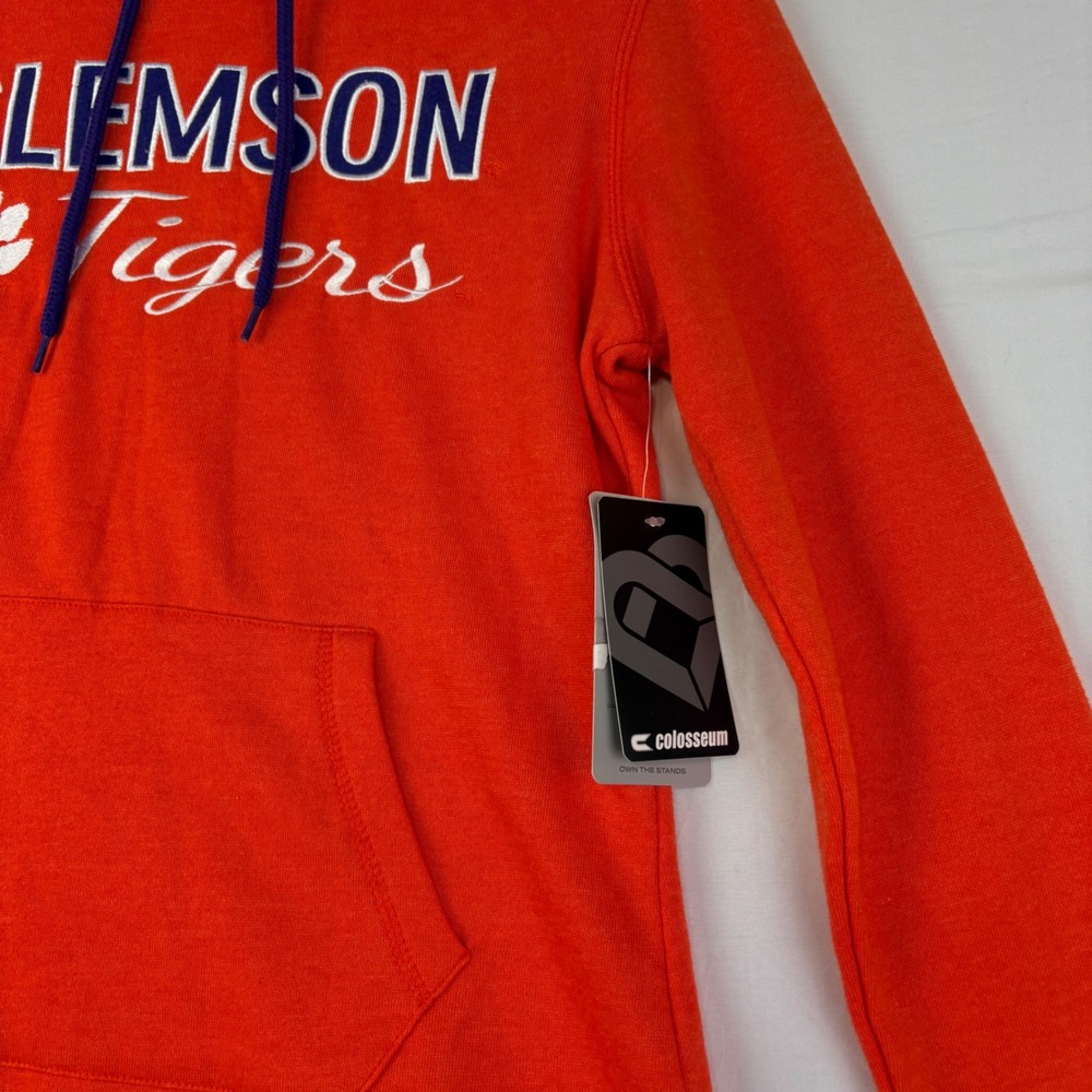 Clemson Tigers S Colosseum Orange Hoodie Embroidered Pullover Gameday NCAA NWT - Picture 6 of 11